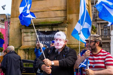 Glasgow, İskoçya, 31 Ağustos 2019. 'Darbeyi durdurun': Glasgow, George Meydanı'nda protestolar. 