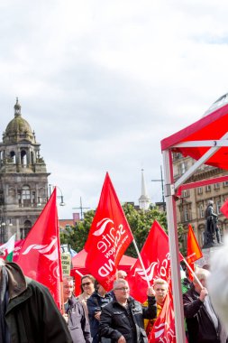 Glasgow, İskoçya, 31 Ağustos 2019. 'Darbeyi durdurun': Glasgow, George Meydanı'nda protestolar. 