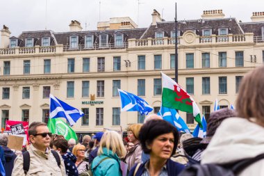 Glasgow, İskoçya, 31 Ağustos 2019. 'Darbeyi durdurun': Glasgow, George Meydanı'nda protestolar. 