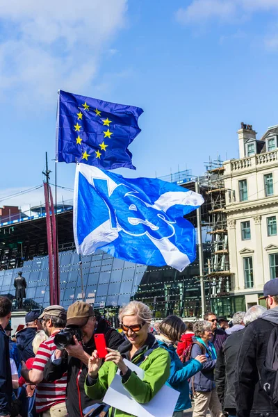 Glasgow Skócia Augusztus 2019 Megáll Puccs Glasgow Tüntetések George Square — Stock Fotó