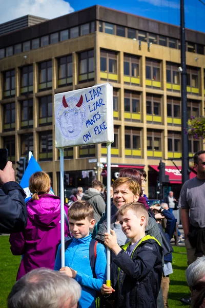 Glasgow Écosse Août 2019 Stop Coup Manifestations Glasgow George Square — Photo