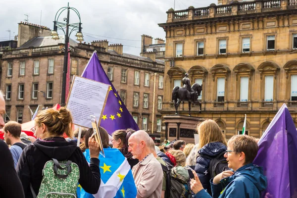 Глазго Шотландия Августа 2019 Года Остановите Переворот Протесты Глазго Площади — стоковое фото