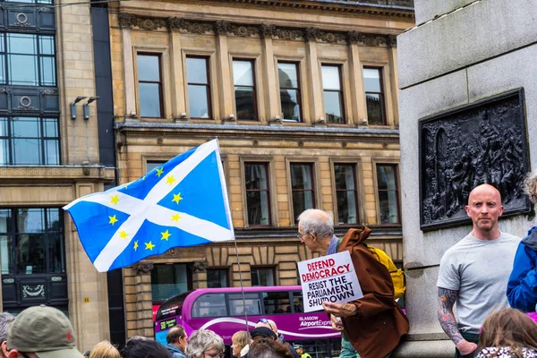 Glasgow Scozia Agosto 2019 Stop Colpo Stato Proteste Glasgow George — Foto Stock