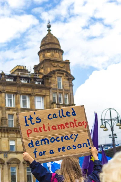 Glasgow Scozia Agosto 2019 Stop Colpo Stato Proteste Glasgow George — Foto Stock