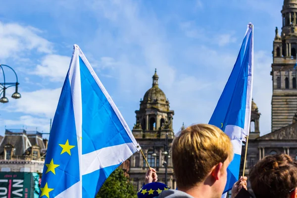 Glasgow Skócia Augusztus 2019 Megáll Puccs Glasgow Tüntetések George Square — Stock Fotó