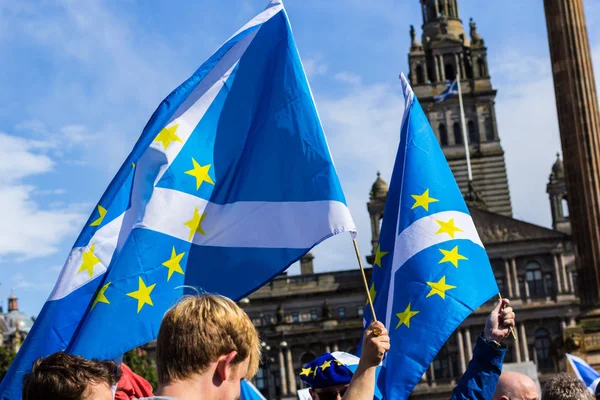 Glasgow Skócia Augusztus 2019 Megáll Puccs Glasgow Tüntetések George Square — Stock Fotó