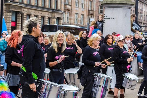 Glasgow Schottland August 2019 Stoppt Den Putsch Proteste Auf Dem lizenzfreie Stockbilder