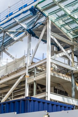 Glasgow, İngiltere'deki Queen Street İstasyonu'nun yeni, yenilenmiş binasının yeni yapısı 