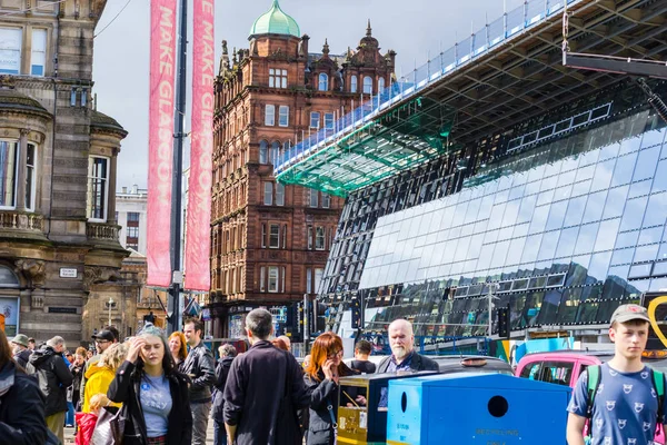 Glasgow Écosse Août 2019 Personnes George Square Avec Vue Sur — Photo