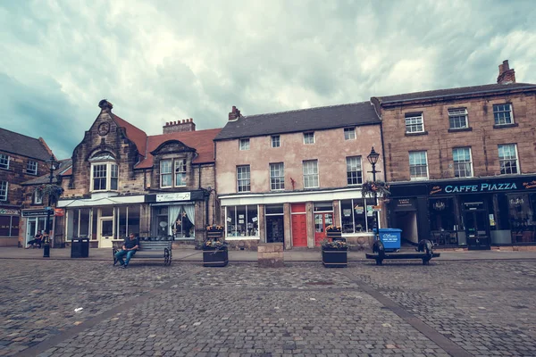 2019 Alnwick Northumberland Inghilterra Regno Unito Old Market Place — Foto Stock