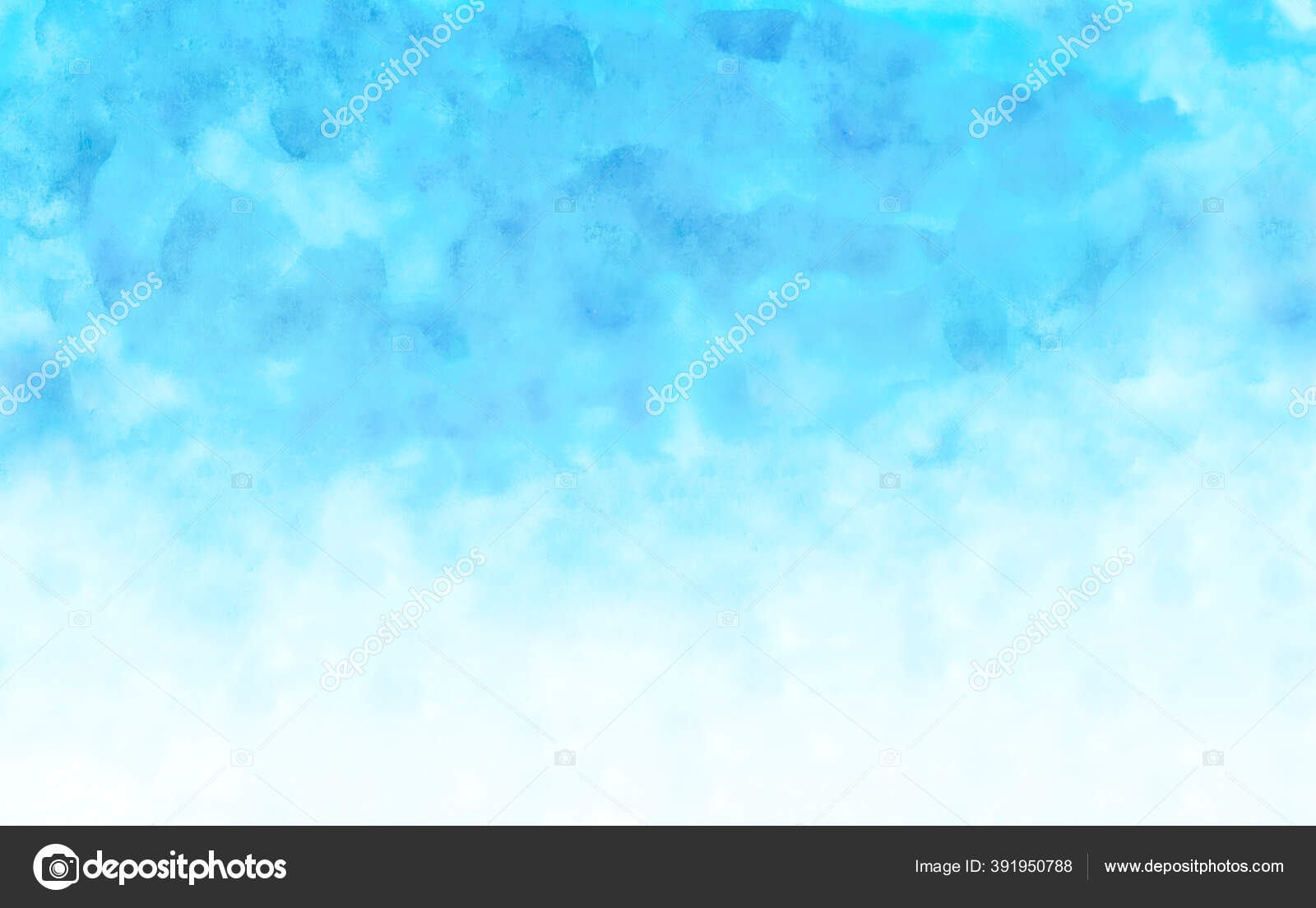 水彩画艺术抽象蓝色纹理背景云彩和天空图案手绘水彩颜料壁纸横幅水彩纸上云彩图案及任何设计 图库照片 C Merrymuuu