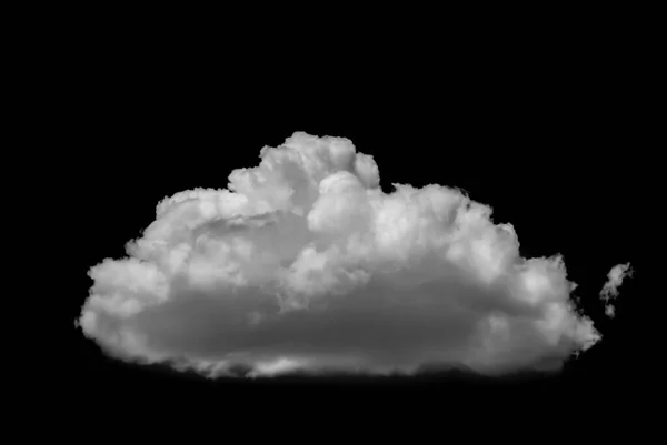 黒い背景に隔離された白い雲 — ストック写真