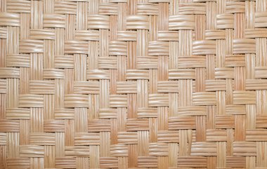 Duvar kâğıdı arkaplanı için doğal bambu ahşap örgü desen dokusu ve desen