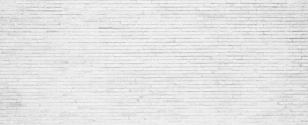 Arkaplan duvar kağıdı ve grafik web tasarımı için beyaz tuğla dokusu, geniş, yatay