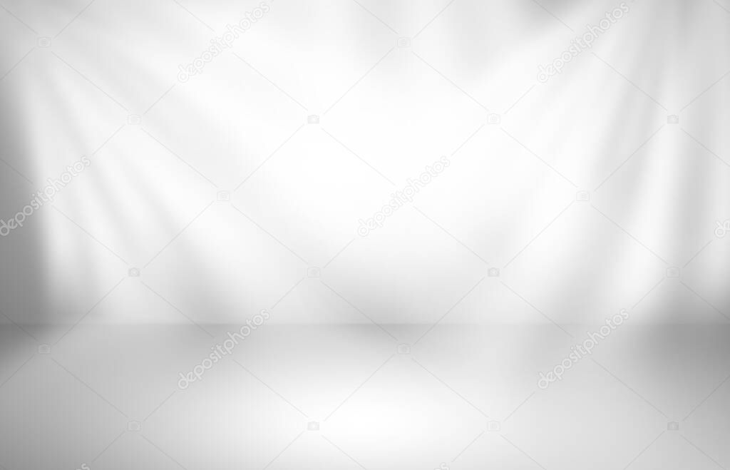 Abstract gray studio gradient wall and floor background in empty room with light for modern template banner graphic creative design, smooth backdrop texture wallpaper and studio spac