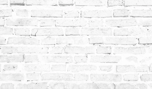 Белая Выветриваемая Кирпичная Стена Текстура Окрашены Старый Потрескавшийся Старый Фон — стоковое фото