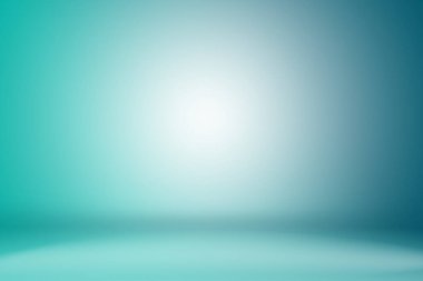 Mavi gradyan duvar soyut arkaplan. Stüdyonun içi boş. Zarif, parlak, açık mavi renkli arkaplan. Grafik web sitesi tasarım şablonu duvar kâğıdı ürünleriniz için.