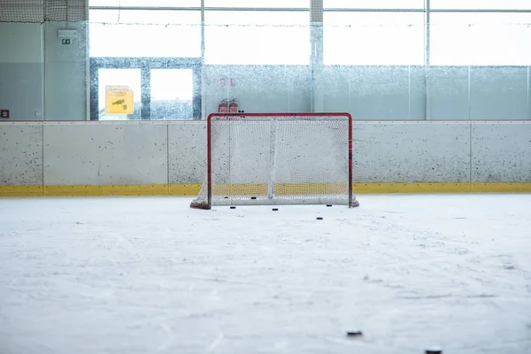 Eishockey Rot Leeres Trainingsnetz — Stockfoto