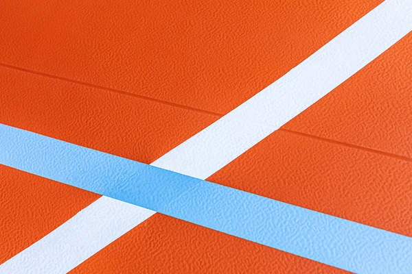 Colorful lines on the floor of a sports arena — Stock Photo, Image