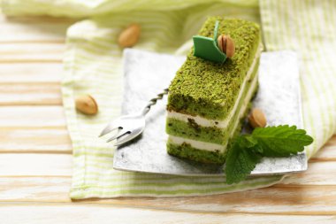 lezzetli pasta tereyağı krema ile parçası