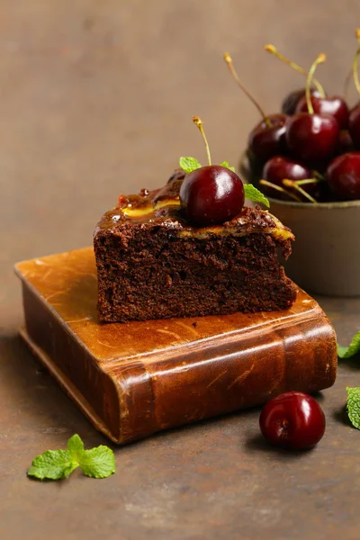 Chocolate Pie Cake Berries Dessert — Stock Photo, Image