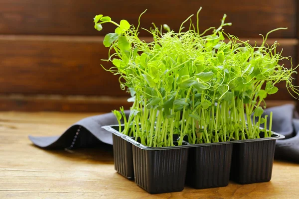 Brotes Guisantes Para Ensalada Alimentos Saludables — Foto de Stock