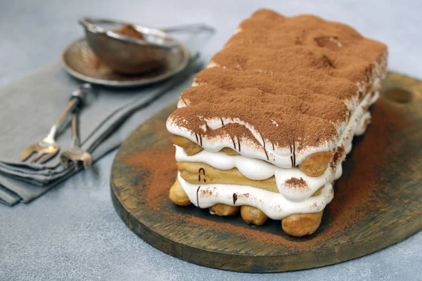 Italian Dessert Cake Tiramisu — Stock Photo, Image