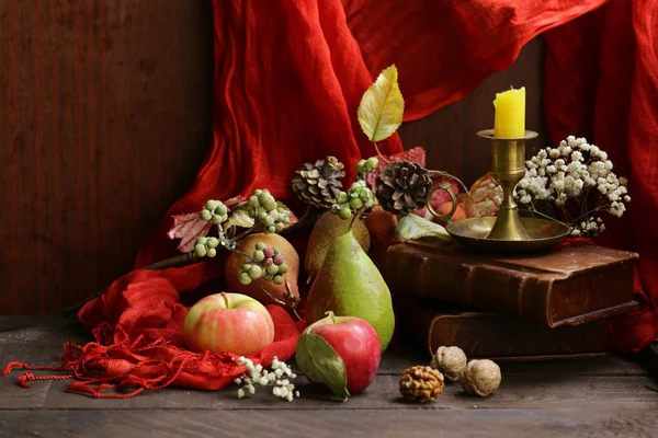 Autumn Still Life Fruit Organic Harvest — Stock Photo, Image