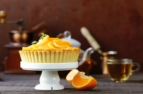 Tarta Otoño Con Chocolate Bayas — Foto de Stock