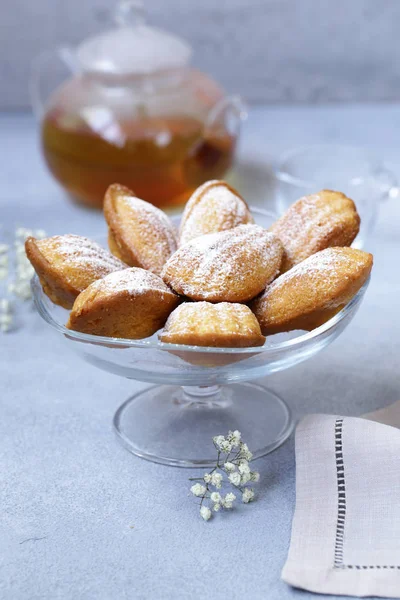 Galletas Francesas Madeleine Forma Conchas — Foto de Stock