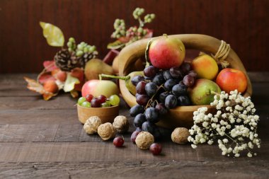 Sonbahar Natürmort meyve organik hasat