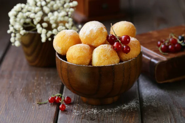 Keso Donuts Balls Med Strösocker — Stockfoto