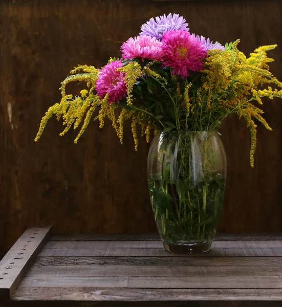 Composição Flores Outono Para Fundo Decoração — Fotografia de Stock