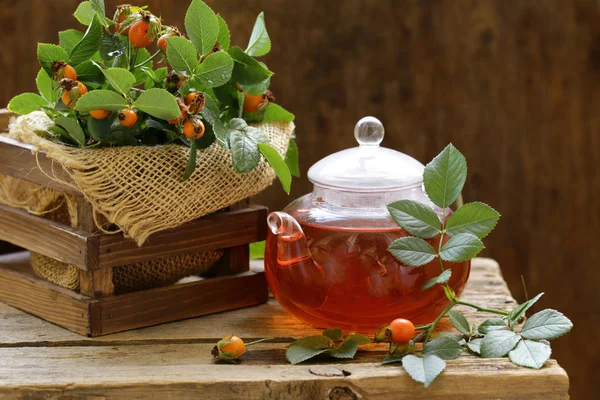 organic berries rosehip tea for health