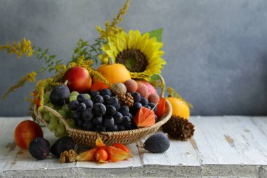 Sonbahar Natürmort meyve organik hasat