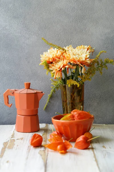 Herbst Blumen Komposition Für Dekor Hintergrund — Stockfoto