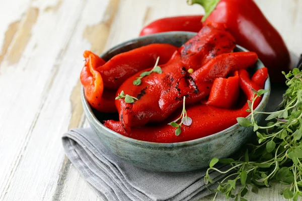 Red Pepper Grilled Herbs Spices — Stock Photo, Image