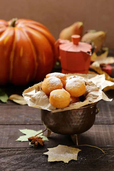 Donuts Fromage Cottage Boules Avec Sucre Poudre — Photo