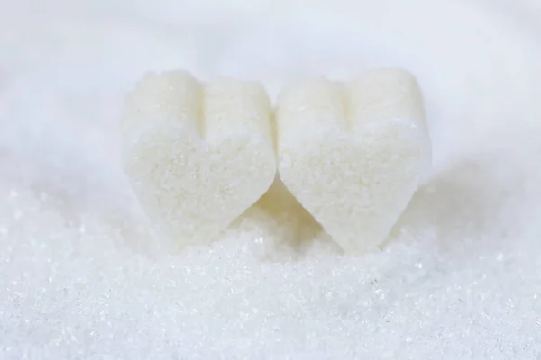 Λευκή Κρυσταλλική Ζάχαρη Και Εξευγενισμένα — Φωτογραφία Αρχείου