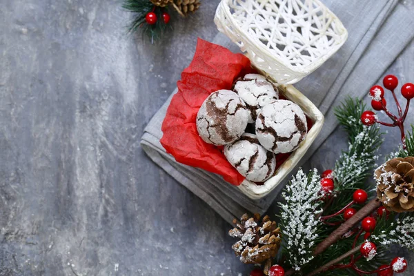 Verschiedene Weihnachtsplätzchen Weihnachtsdekoration — Stockfoto