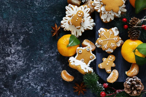 Pan Jengibre Árbol Navidad Para Las Decoraciones Navideñas — Foto de Stock