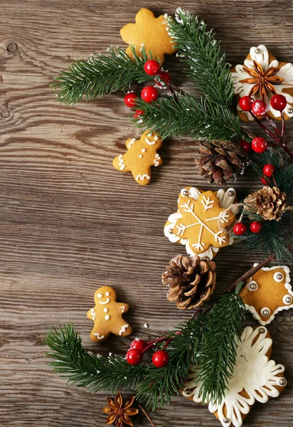 Gingerbread Christmas Tree Holiday Decorations — Stock Photo, Image