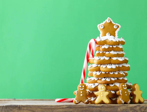 Lebkuchen Und Christbaum Für Die Weihnachtsdekoration — Stockfoto