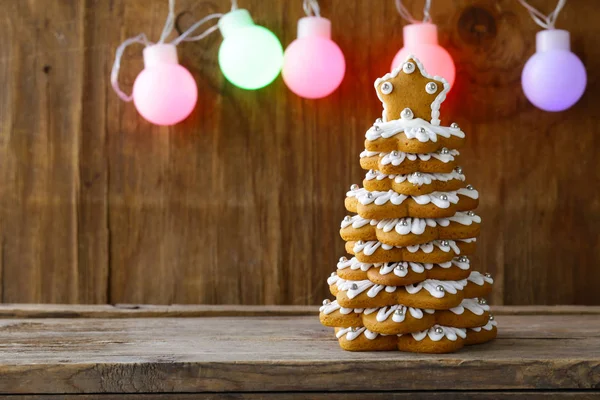 Lebkuchen Und Christbaum Für Die Weihnachtsdekoration — Stockfoto