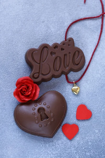 Золотое Сердце Кулон Подарок День Святого Валентина — стоковое фото