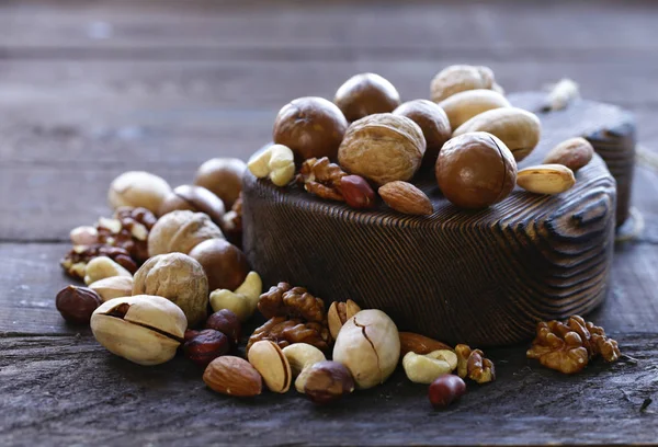 Noix Diverses Macadas Noix Cajou Amandes Noix — Photo