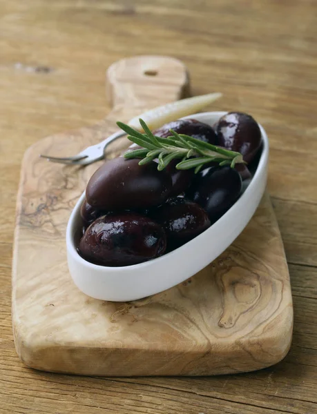 Marinated Green Black Olives Kalamata — Stock Photo, Image