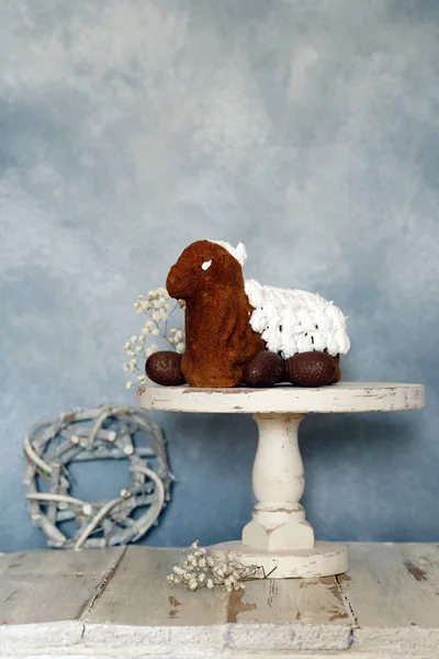 Festliches Kuchenbacken Verzierte Eier Für Ostern — Stockfoto