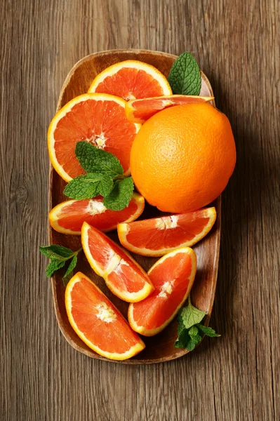 Ripe Organic Red Orange Wooden Background — Stock Photo, Image
