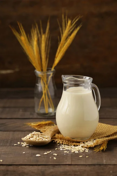 Hafer Pflanzliche Milch Laktosefrei — Stockfoto